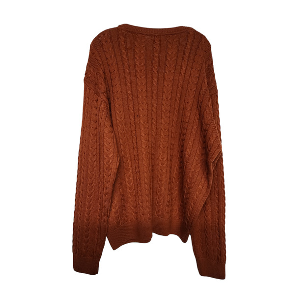Alex Cannon Rust Italian Yarn Knit Sweater XXL - Picture 3 of 3
